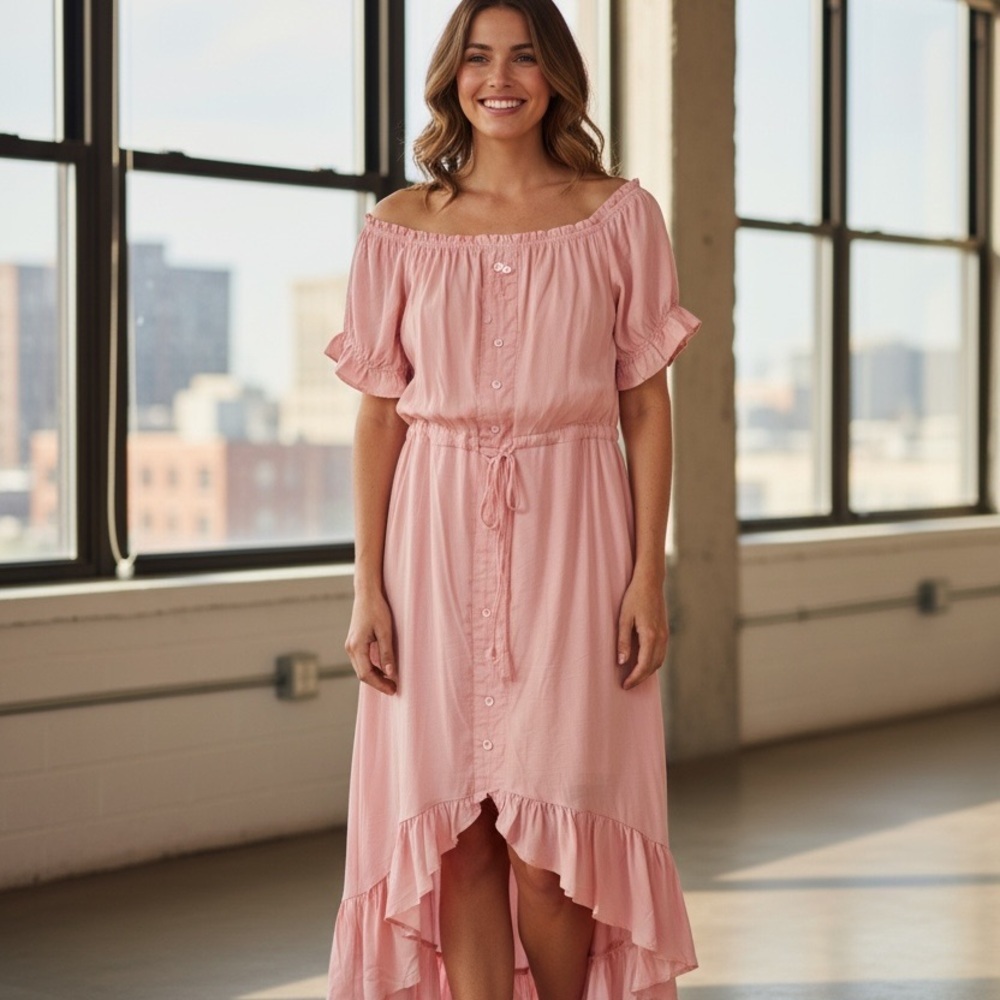 Pink Ruffle Dress - Picture 9 of 9